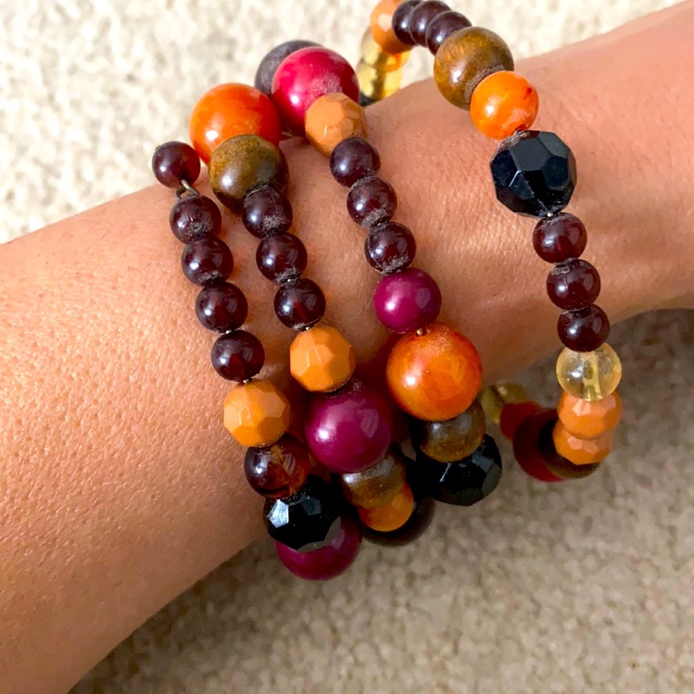 Beaded wrap around bracelet